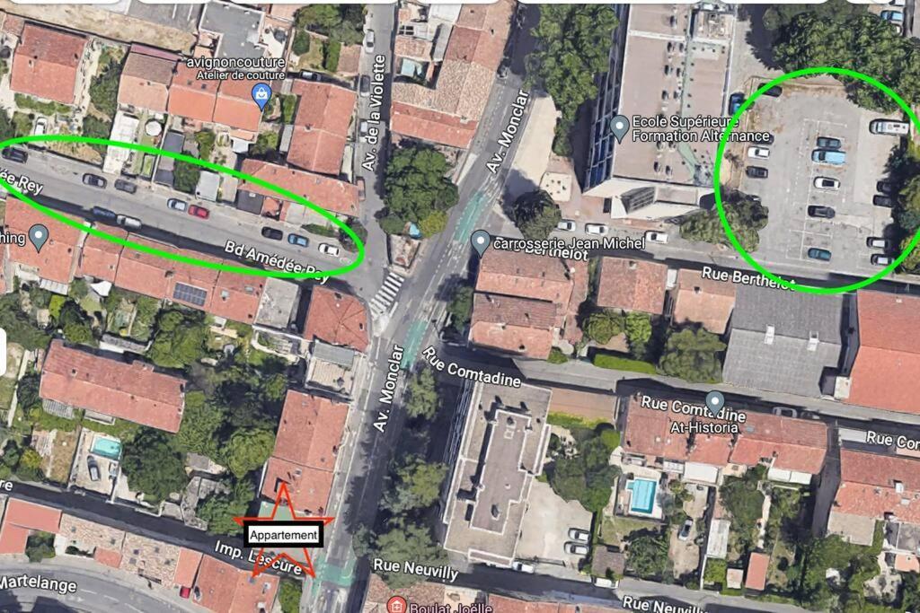 The Rooftop - Ac Clim - Wi-Fi - Parking Gratuit Dans La Rue Avignon Exteriör bild